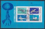 Portugal 1982 Mi. Block 37 Miniature Sheet Briefmarkenausstellung LUBRAPEX ´82 Aeroplanes Flugzeuge - Oblitérés