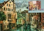 ROMANIA / Maxi Card / Painting / Marius Bunescu - Venise - Impressionisme