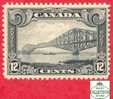 Canada # 156 Scott - Unitrade - Mint - 12 Cents - Quebec Bridge - Dated: 1928-9 / Pont De Québec - Unused Stamps