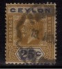 Ceylon Used 25c  KG V, 1921 - Ceylan (...-1947)