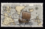 Iceland Used 1992, Discover Of United States Of America By Columbus, Explorer, Viking Ship,  Map, - Oblitérés