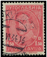 Pays : 507,1 (Yougoslavie : Royaume De)   Yvert Et Tellier N° :   214 (B) (o) - Used Stamps