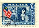 Malaya Federation 1957 6c Indigo Definitive, Fine Used - Fédération De Malaya