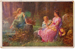 AK ZATZKA H.  "  WILDE MAGISCHE  " Schöne Junge Mädchen OLD POSTCARD - Zatzka