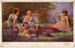 AK ZATZKA H.  PAAR  " TRÄUME  " Schöne Junge Mädchen OLD POSTCARD - Zatzka