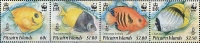 PITCAIRN 2010 - Faune Menacé WWF Poissons Anges - 4v Neuf*** (MNH) - Islas De Pitcairn