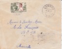 DONGOU > Transit > BANGUI - CONGO - 1957 - Colonies Francaises,Afrique,avion, Lettre,petit Bureau,marcophilie - Storia Postale