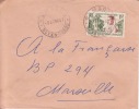 GAMBONA - MOYEN CONGO - 1957 - Colonies Francaises,Afrique,avion, Lettre,marcophilie - Storia Postale