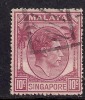 Singapore 1950 KGV1 10 Ct Purple Used   SG 22. ( F497 ) - Singapour (...-1959)