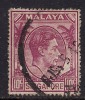Singapore 1950 KGV1 10 Ct Purple Used Stamp SG 22. ( F499 ) - Singapore (...-1959)