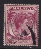 Singapore 1950 KGV1 10 Ct Purple Used Stamp  SG 22. ( G465 ) - Singapur (...-1959)