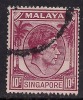 SINGAPORE 1950 KGV1 10 Ct PURPLE USED STAMP SG 22. ( G467 ) - Singapur (...-1959)