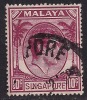 Singapore 1950 KGV1 10 Ct Purple Used SG 22. ( G468 ) - Singapore (...-1959)