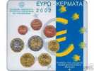 Grèce 2002 : Le Blister Officiel Avec Les 8 Pièces De 1c à 2€ (sans Lettres) - Griekenland