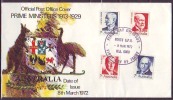 AUSTRALIA - PRIME  MINISTERS  - 1972 - FDC - Covers & Documents