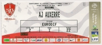 7 NC  Ticket Foot - Ligue 1 -- 2011-2012 -- BREST AUXERRE 18 ém Journée - Otros & Sin Clasificación