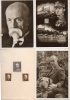 Czechoslovakia, Postcards Pres. Benes, Pres. Masaryk, Gen. Stefanik, Mounted On Album Pages, Interesting Old Time Souven - Storia Postale