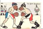 SPORT - Boxe. La Guerre Européenne. (Carte Militaire Anti-Allemande, Illustrateur) - Boxing