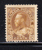 Canada MH Scott #118 10c George V Admiral Issue - Ongebruikt