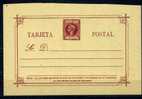 FILIPINAS.  1896, TARJETAPOSTAL, 5 MILESIMAS CARMIN. BUEN ESTADO - Philippines