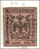 Italia Italy Italien Italie 1852  Modena  Aquila Estense 10 Cent Con Punto - Modena