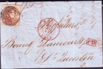 Lettre Affr. N°8 Margé (pâle) P83 MONS/1855. TTB - 1851-1857 Medallions (6/8)