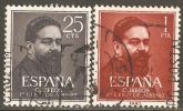 Spain 1960 Mi# 1215-1216 Used - Isaac Albeniz, Composer, Birth Centenary - Gebraucht