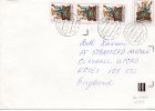 Czechoslovakia 1992, 934 01 LEVICE Letter With 4x 2 Kcs Christmas  Stamps, To Ilford, Essex, UK - Lettres & Documents