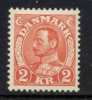 DANEMARK - CHRISTIAN X  / 1933-1940  # 225 - 2 K. ROUGE BRUN * / COTE 8.50 EURO (ref T1032) - Neufs