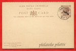 HONG-KONG ENTIER POSTAL AVEC REPONSE 4C SUR 3C OBLITERE SHANGHAI 28/12/1904 COVER - Lettres & Documents