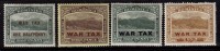 Dominica MH 1916/1918.,  4 Diff. Opt. WAR TAX / Surcharge., As Scan - Dominica (...-1978)