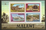 Malawi 1977 N° BF 48 ** Transports, Avion, Aéroport, Autocar, Lac, Bateau, Voitures, Train De Marchandises, Route, Pont - Malawi (1964-...)