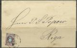 Estland Estonia 1865 Russia Russland Letter From Fellin Viljandi Nach Riga Lettland Latvia - Briefe U. Dokumente