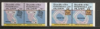 Marshall 1987 N° 78a * 2 + 79a * 2 ** Courant, Iles Constitutives De L´archipel, Schéma - Islas Marshall