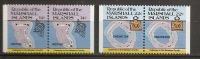 Marshall 1987 N° 78a * 2 + 79a * 2 ** Courant, Iles Constitutives De L´archipel, Schéma - Marshall Islands