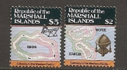 Marshall 1986 N° 109 / 10 ** Courant, Iles Constitutives De L´archipel, Instruments De Navigation, Bikini, Wotje, Erikub - Marshall Islands