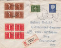 Pays Bas - Lettre Recommandée De 1954 ° - Avec Blocs De 4 - Briefe U. Dokumente