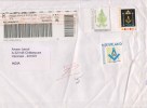 Freemasonry, Seeing Eye, Compass, Wisdom Pillar, Personalized Stamp Used On Registered Cover To INDIA, Netherlands - Freemasonry