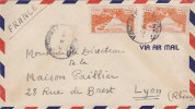 Tres Belle  Lettre LIBAN, Fiscal Au Verso  Beyrouth-Lyonl/491. - Brieven En Documenten