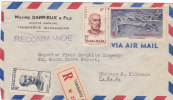 Tres Belle Lettre Recom. MADAGASCAR ,1949 Tana-USA/499 - Covers & Documents