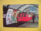 Tube Train Entering Piccadilly Circus Station,London;Train No.96 WATFORD-BAKERLOO - Subway