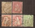 Switzerland1862: Michel22,23,24,25,26used (not Torn Nor Thin) - Usati