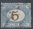 1870-74 REGNO USATO SEGNATASSE 5 LIRE - RR9596 - Taxe