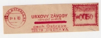 A3 Czechoslovakia 1983. URXOVY ZAVODY  MACHINE STAMP CUT FRAGMENT - Chimie