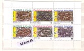 Bulgaria / Bulgarie 1989 Animals Snakes M/S Of 6 Stamps –MNH - Snakes