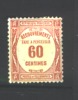 Taxe  No 58  NSG - 1859-1959.. Ungebraucht