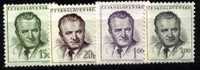 CS 1953 Mi 808-11 ** Gottwald Post Mort Stamps - Ungebraucht