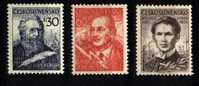 CS 1954 Mi 881-3 ** Yt 782-784 - Unused Stamps