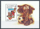 GAMBIA 1986 WORLD CUP SOCCER MEXICO SC# 619 S/S VFMNH - Gambia (1965-...)