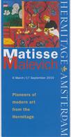 Brochure About The Exhibition Matisse To Malevich At Hermitage Amsterdam In 2010 - Schöne Künste
